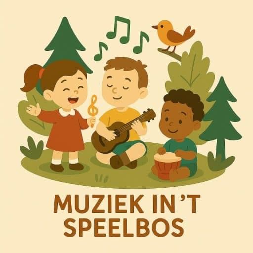 Kinderen maken samen muziek bij Muziek in 't Speelbos